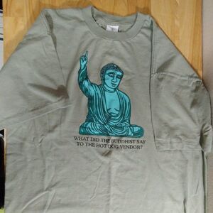 Vintage Buddha Buddhist Joke Gag Hotdog T-Shirt